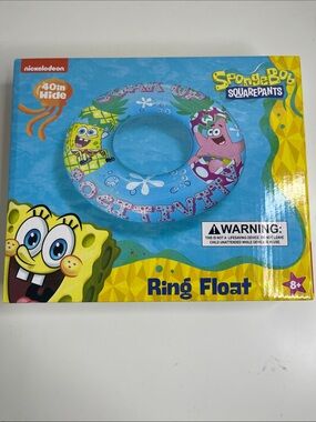 SpongeBob SquarePants Light Blue Ring Float with Pink & Yellow Characters